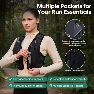 BlinkNOVA Endurance Hydration Pro Vest for Men & Women | Front cord Design
