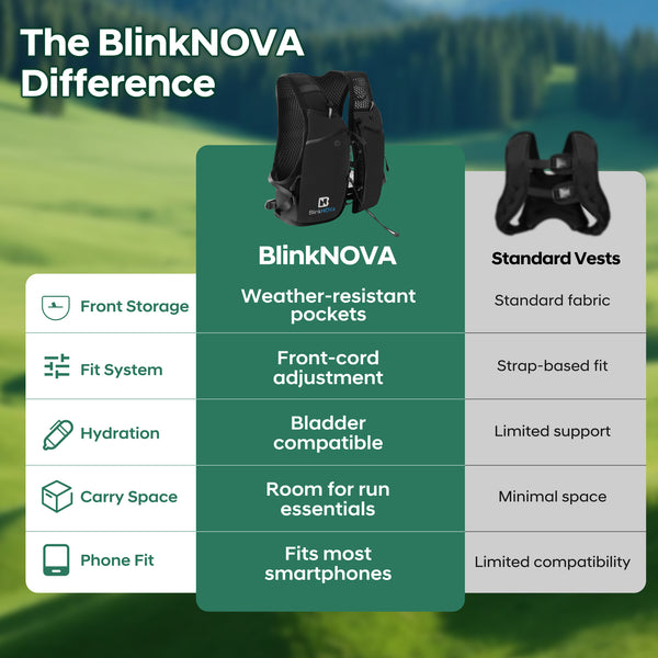 BlinkNOVA Endurance Hydration Pro Vest   for   Men & Women | Front cord Design