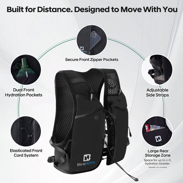 BlinkNOVA Endurance Hydration Pro Vest   for   Men & Women | Front cord Design