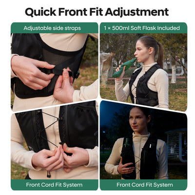 BlinkNOVA Endurance Hydration Pro Vest for Men & Women | Front cord Design