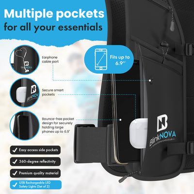 BlinkNOVARunning Vest | Clip Design(Fits Body M/L)