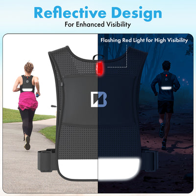 BlinkNOVA Running Vest | Zipper Design (Fits Body M/L)