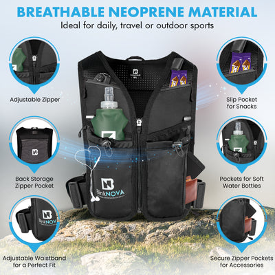 Women’s running vest with multiple secure pockets