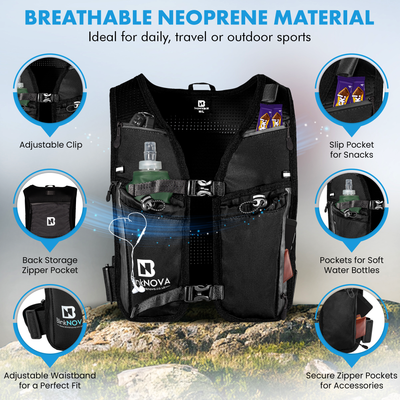 BlinkNOVA running vest with multiple pockets for men and wome