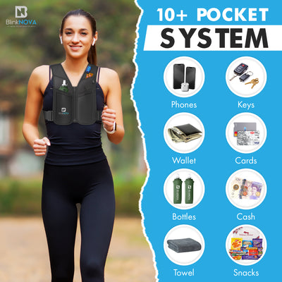BlinkNOVA Running Vest | Zipper Design (Fits Body M/L)